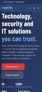 Computex I.T Solutions website and store, phone view